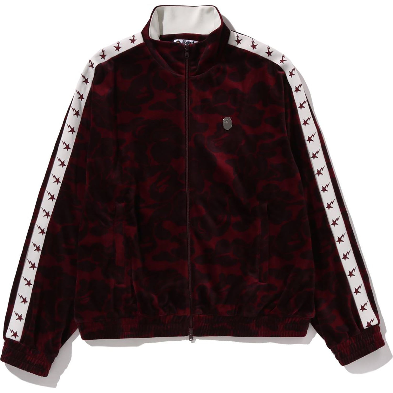 BAPE SOLID CAMO VELOUR METAL ONE POINT RELAXED FIT TRACK JACKET MENS
