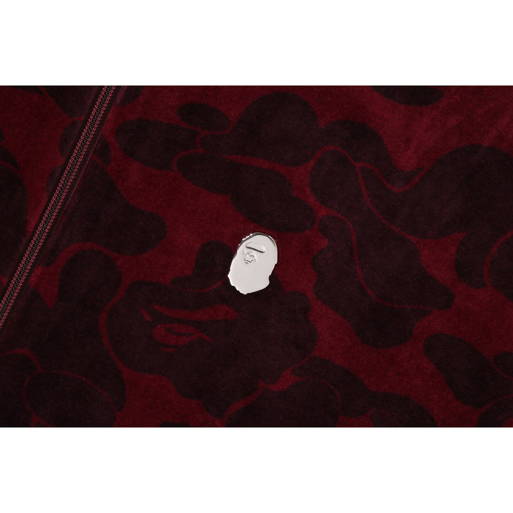 BAPE SOLID CAMO VELOUR METAL ONE POINT RELAXED FIT TRACK JACKET MENS