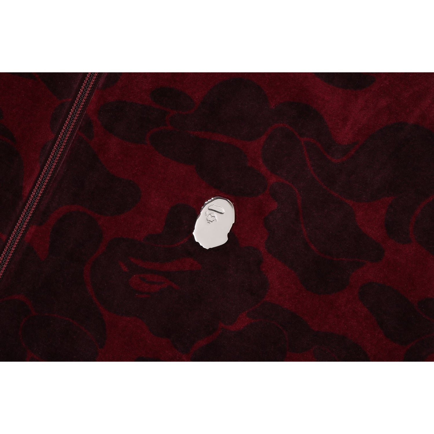 BAPE SOLID CAMO VELOUR METAL ONE POINT RELAXED FIT TRACK JACKET MENS