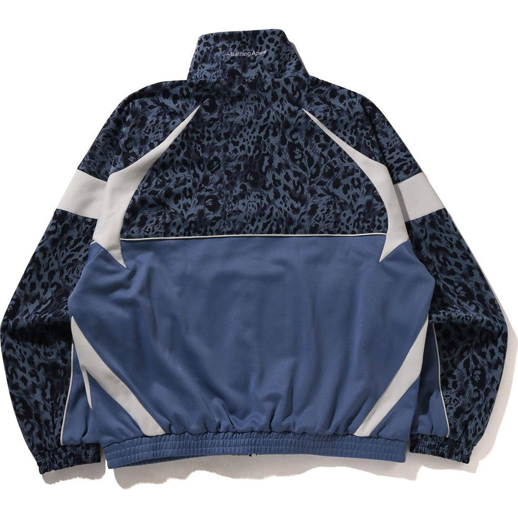 BAPE WILD LEOPARD PATTERN RELAXED FIT TRACK JACKET MENS