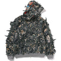 BAPE TREE EDGE CAMO LASER CUT CROPPED SHARK FULL ZIP HOODIE LADIES
