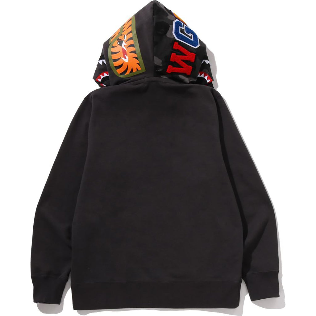 BAPE COLOR CAMO SHARK FULL ZIP DOUBLE HOODIE MENS