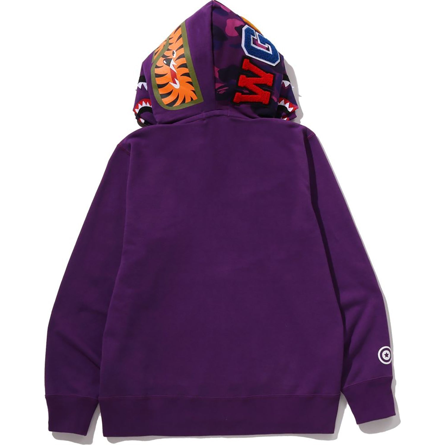 BAPE COLOR CAMO SHARK FULL ZIP DOUBLE HOODIE MENS