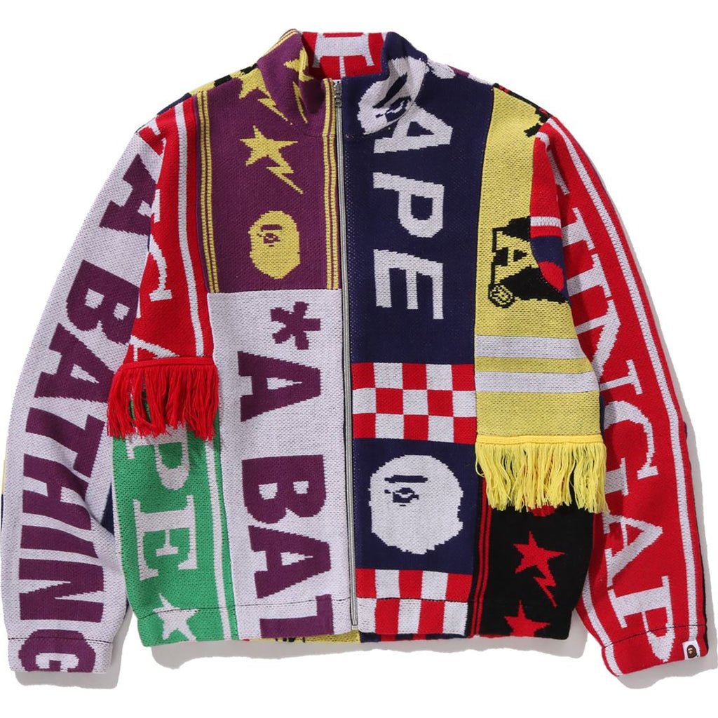 BAPE SCARF PATTERN REGULAR FIT TRACK JACKET MENS