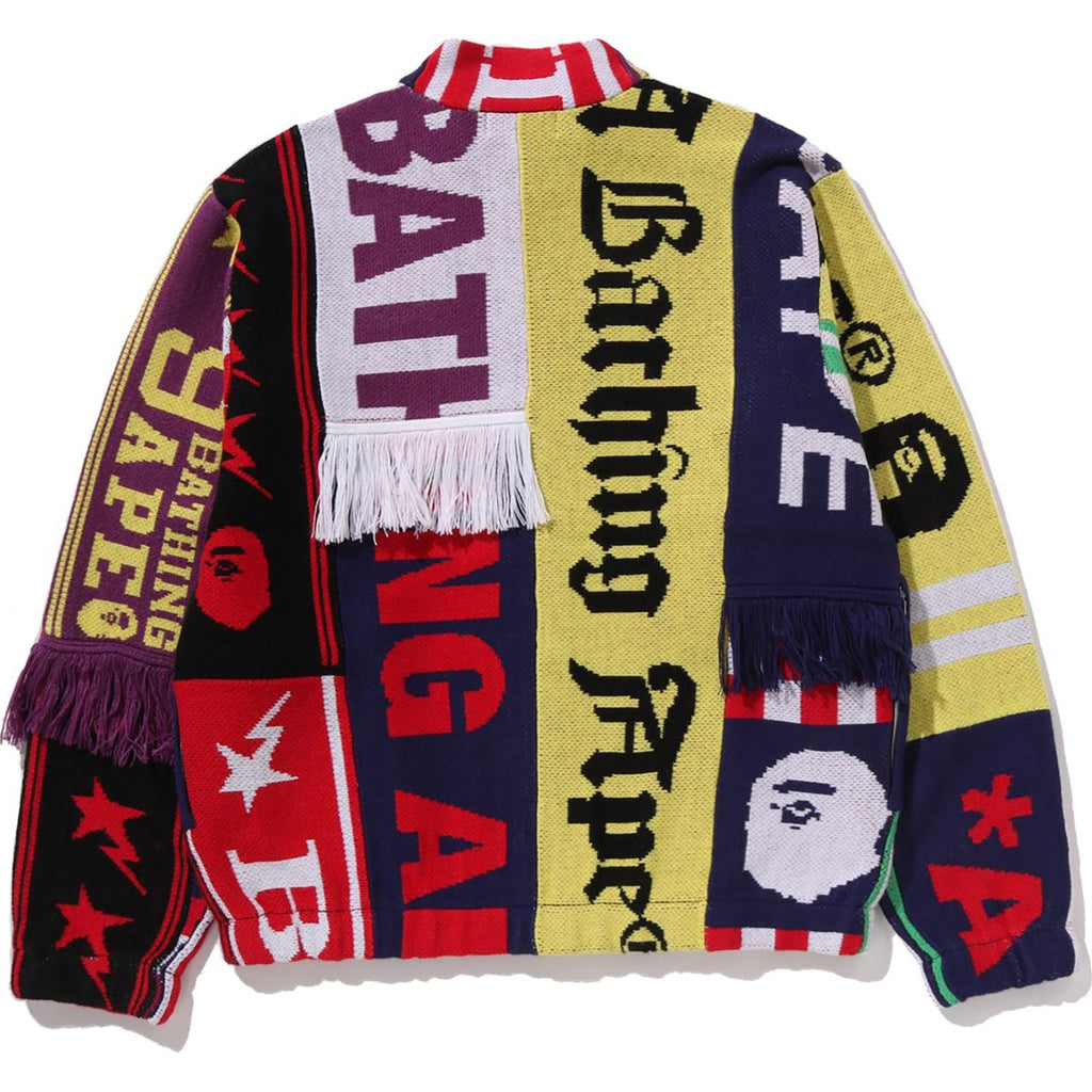 BAPE SCARF PATTERN REGULAR FIT TRACK JACKET MENS