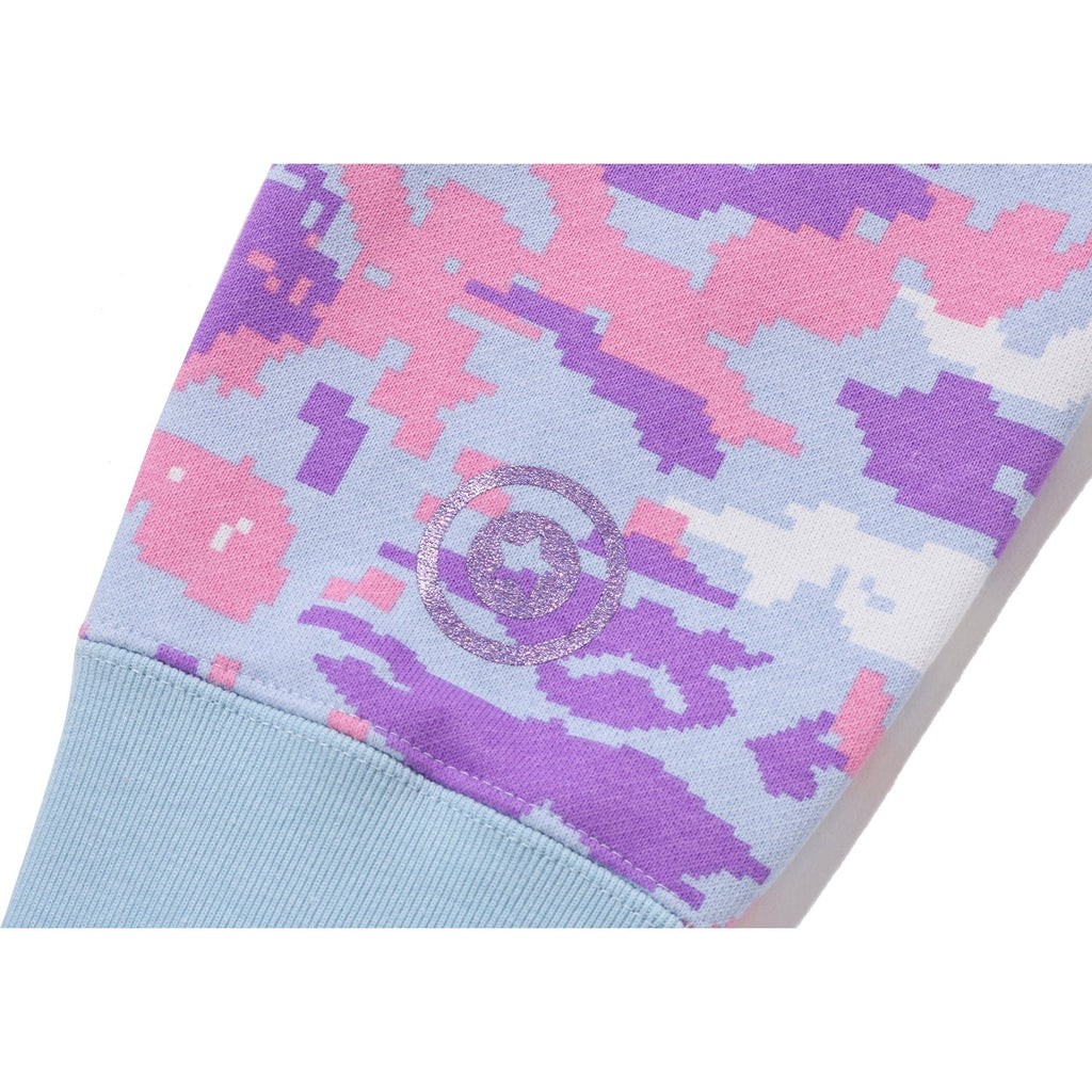 BAPE MULTI PIXEL CAMO SHARK FULL ZIP HOODIE LADIES