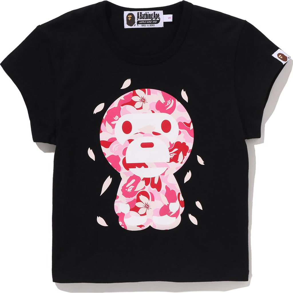 BAPE ABC SAKURA CAMO BABY MILO CROPPED TEE LADIES