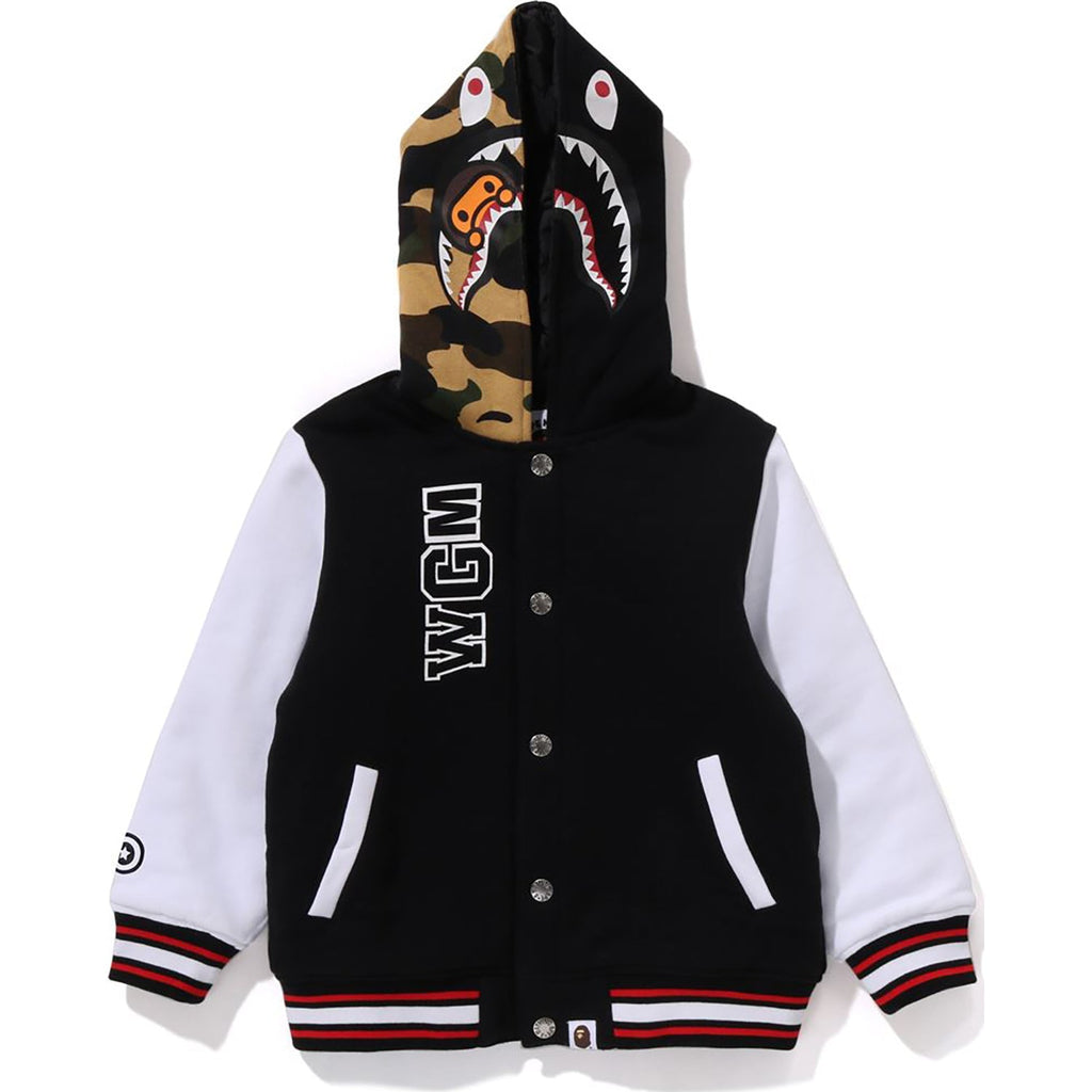 BAPE MILO SHARK HOODIE SWEAT VARSITY JACKET KIDS