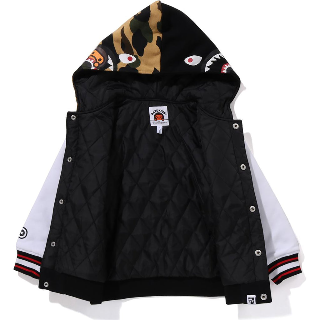 BAPE MILO SHARK HOODIE SWEAT VARSITY JACKET KIDS