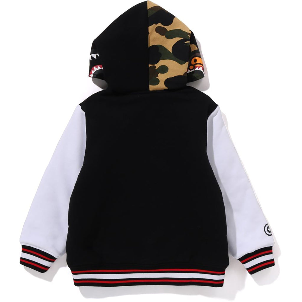 BAPE MILO SHARK HOODIE SWEAT VARSITY JACKET KIDS
