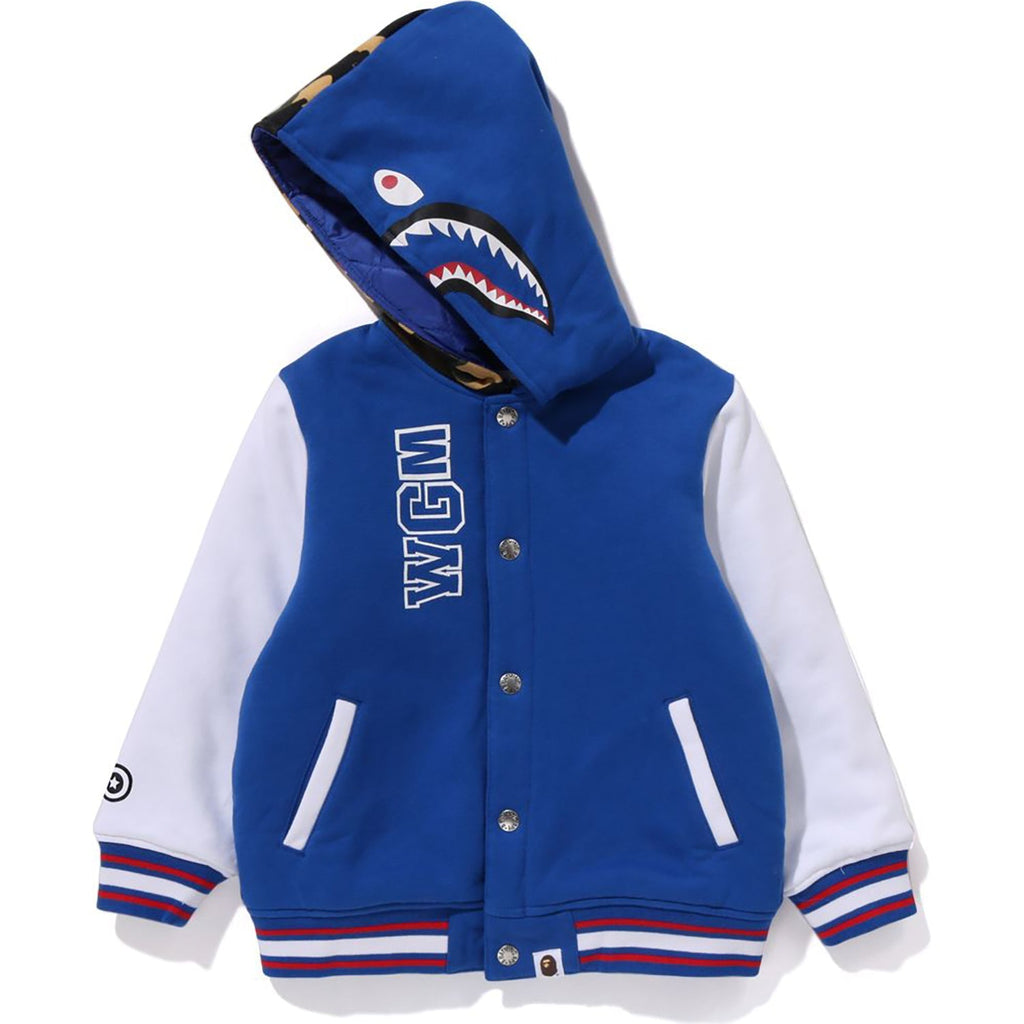 BAPE MILO SHARK HOODIE SWEAT VARSITY JACKET KIDS