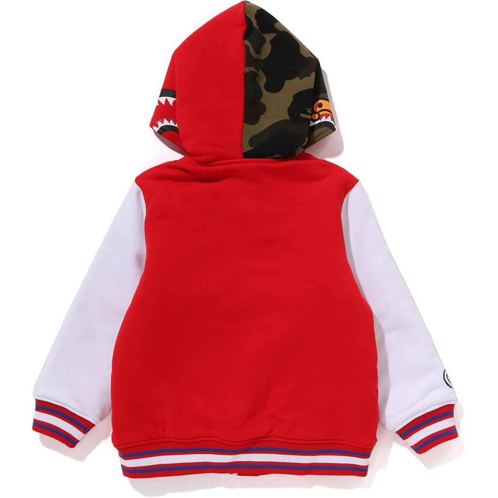 BAPE MILO SHARK HOODIE SWEAT VARSITY JACKET KIDS