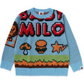BAPE MILO GAME MOTIF WOOL MIX SWEATER KIDS
