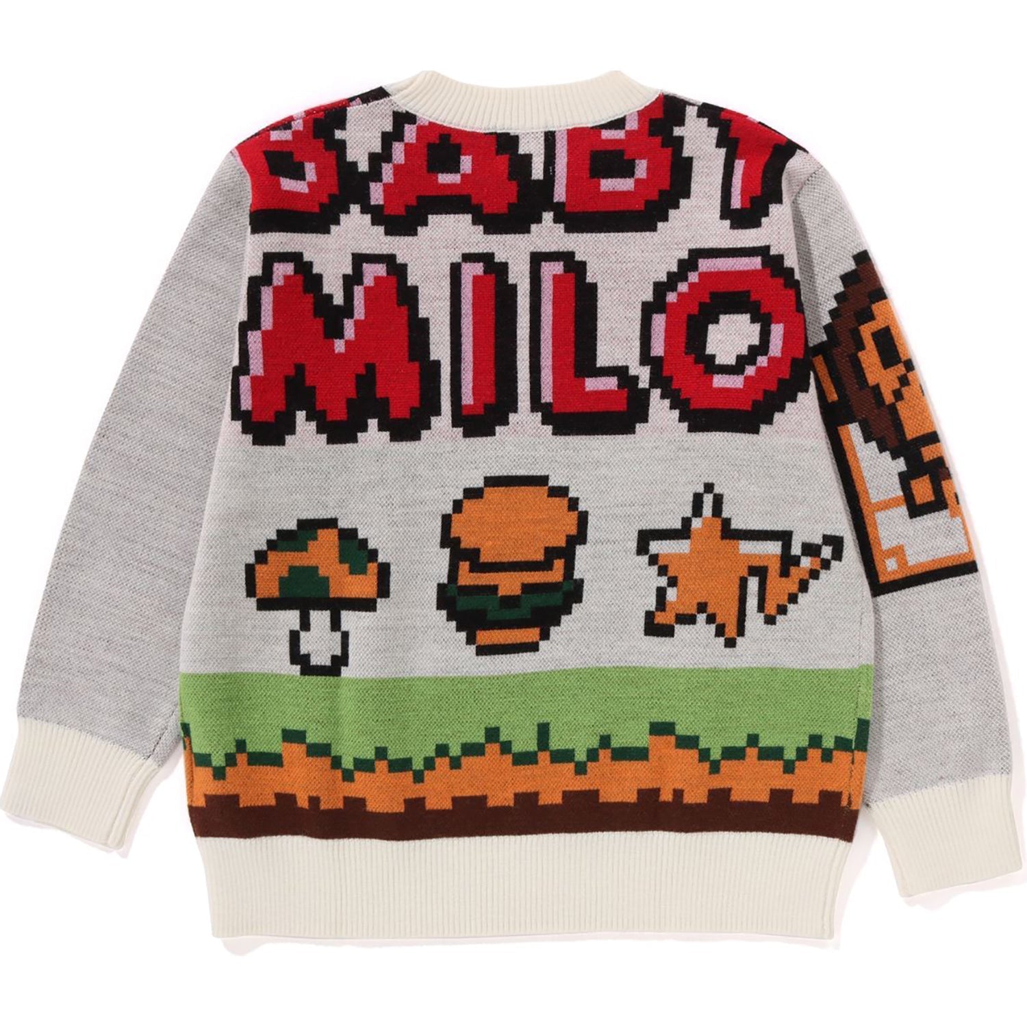 BAPE MILO GAME MOTIF WOOL MIX SWEATER KIDS