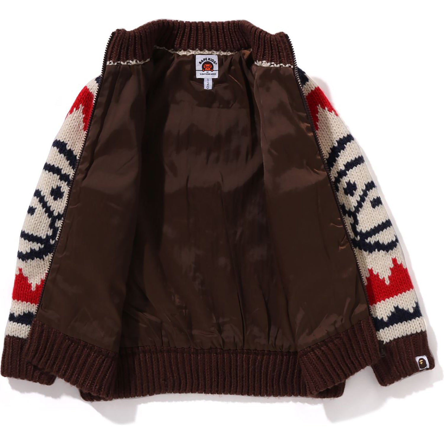 BAPE BABY MILO WOOL MIX COWICHAN CARDIGAN KIDS