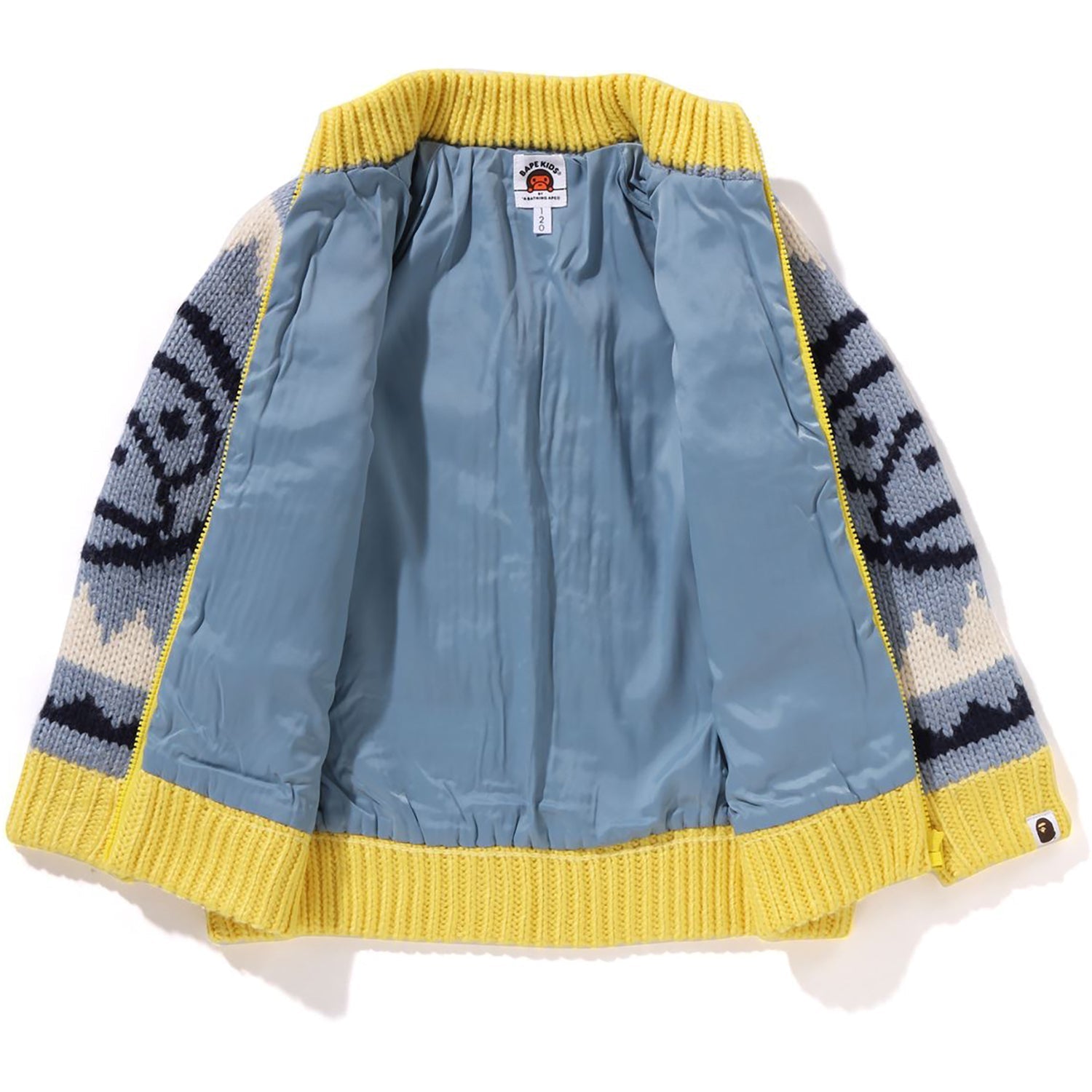 BAPE BABY MILO WOOL MIX COWICHAN CARDIGAN KIDS