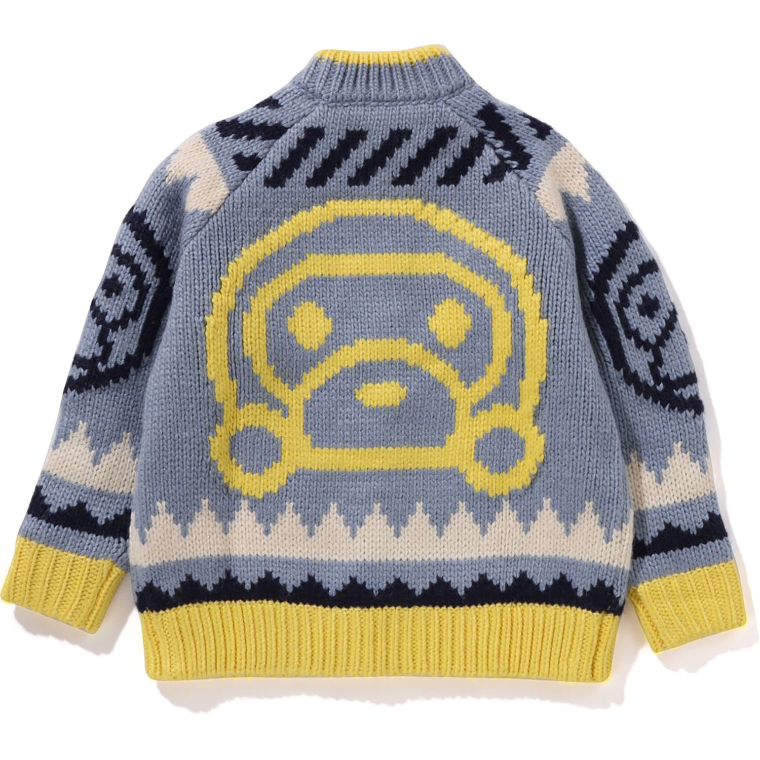BAPE BABY MILO WOOL MIX COWICHAN CARDIGAN KIDS