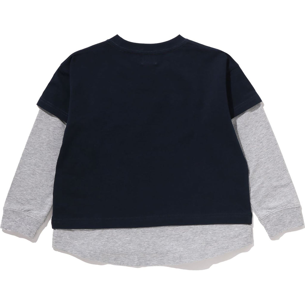 BAPE BABY MILO LAYERED LOOSE FIT LS TEE KIDS