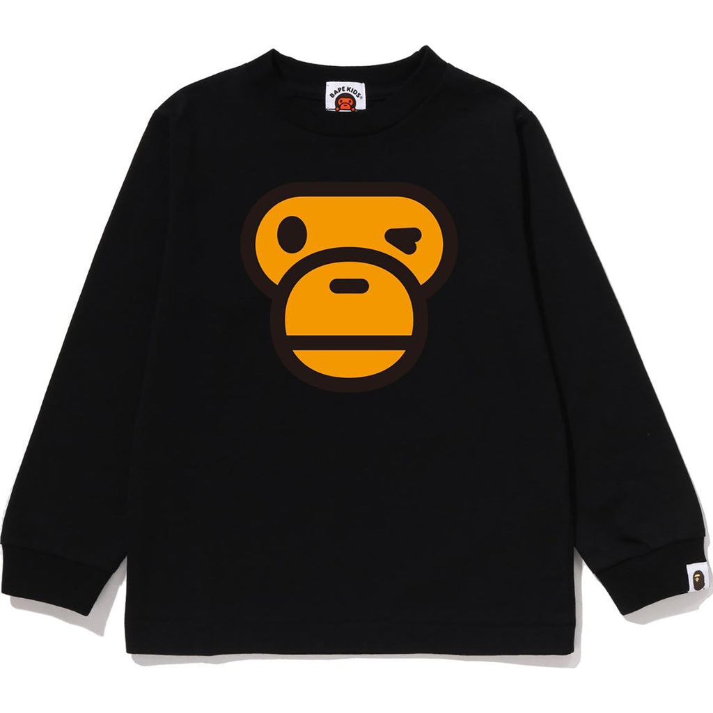 BAPE WINKING MILO FACE LS TEE KIDS
