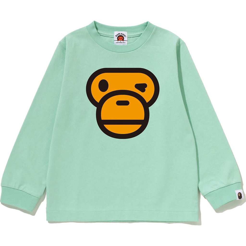 BAPE WINKING MILO FACE LS TEE KIDS