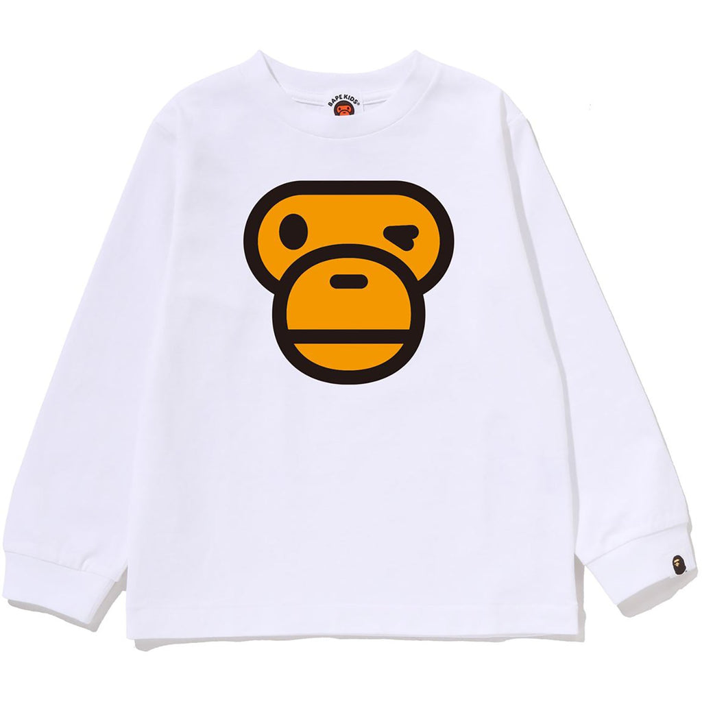 BAPE WINKING MILO FACE LS TEE KIDS