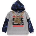 BAPE COLOR CAMO LAYERED RELAXED FIT PULLOVER HOODIE KIDS