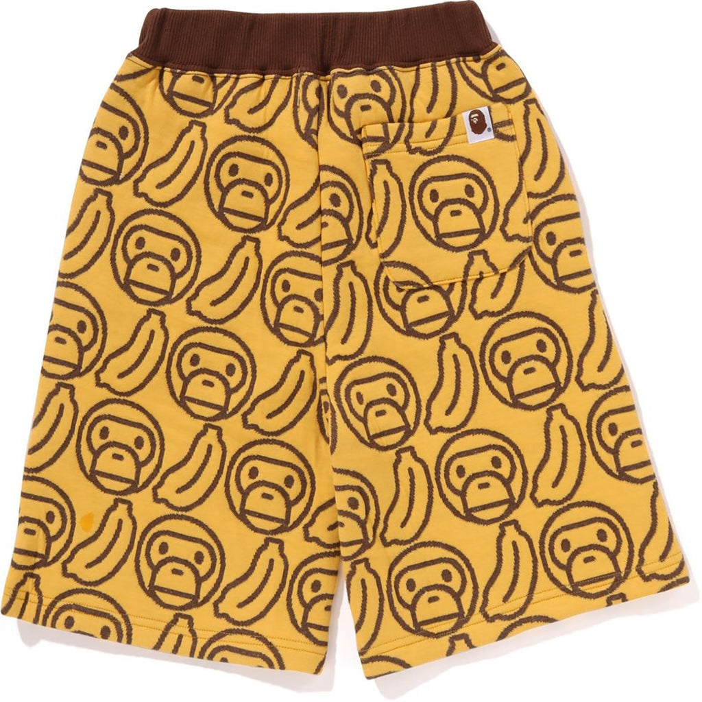 BAPE BANANA MILO KNIT JACQUARD SHORTS KIDS