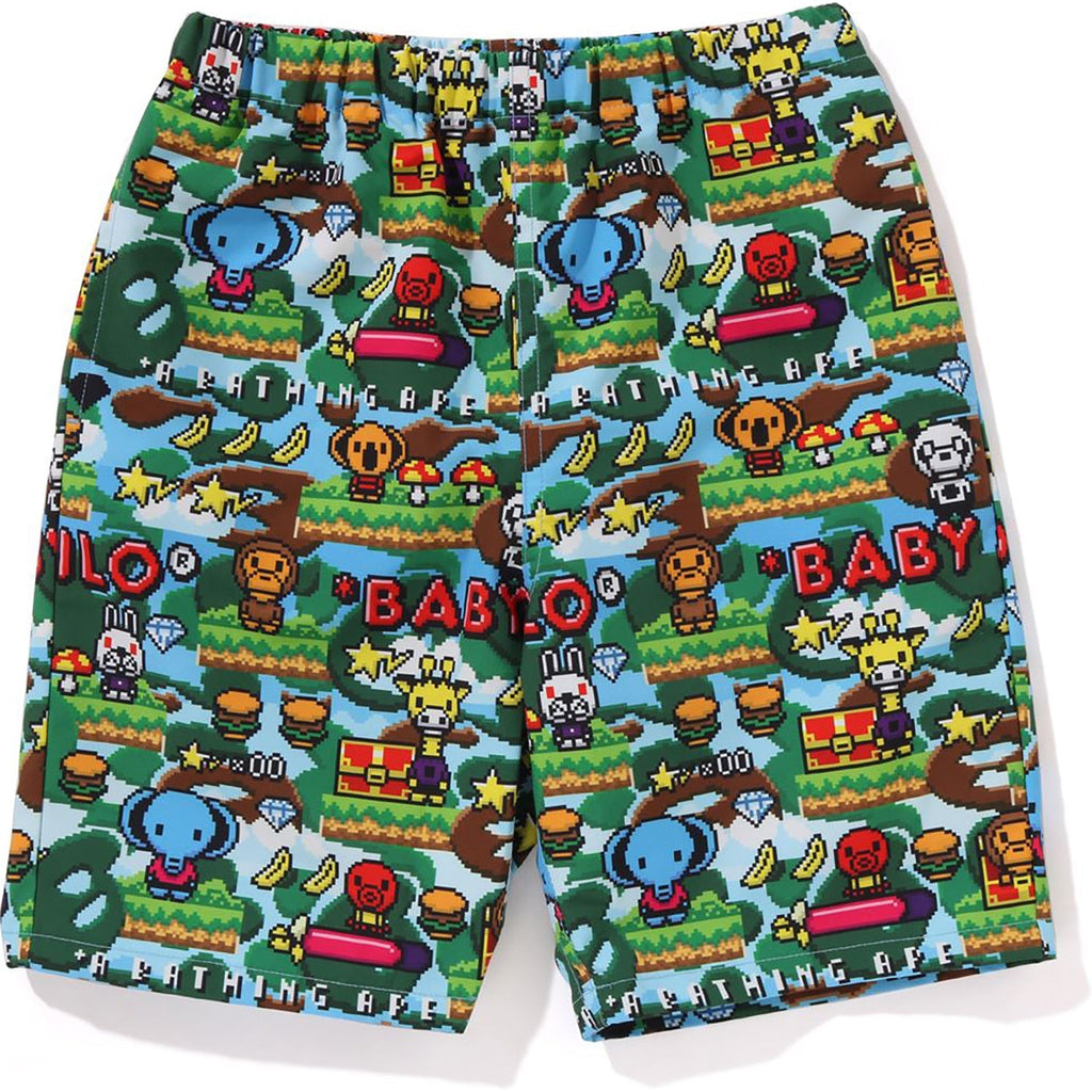 BAPE BABY MILO GAME PATTERN PACKABLE SHORTS KIDS