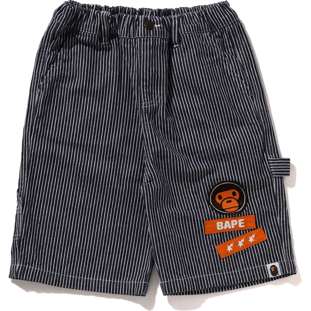 BAPE HICKORY MILO PATCH PAINTER SHORTS KIDS