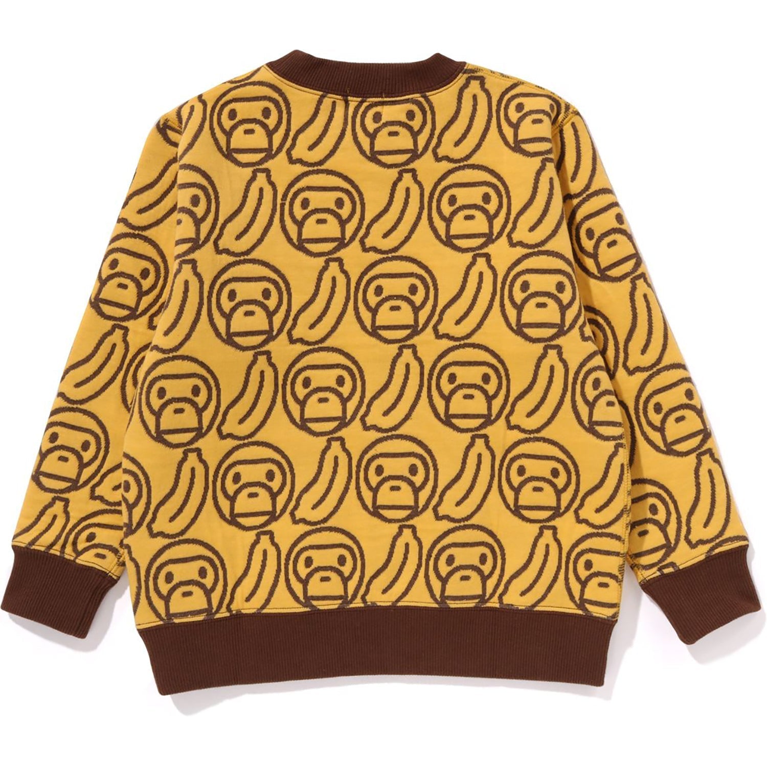 BAPE BANANA MILO KNIT JACQUARD CREWNECK SWEATSHIRT KIDS