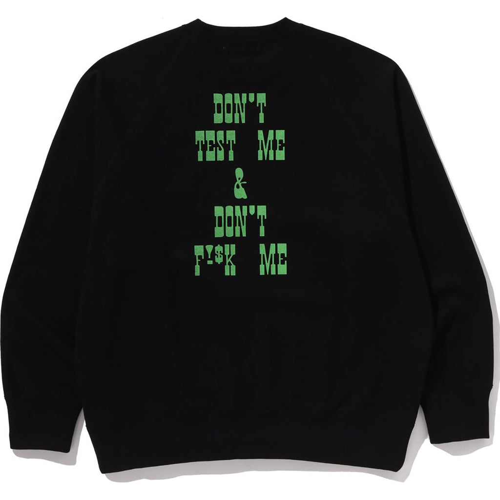 BAPE MILO BORG RELAXED FIT CREWNECK SWEATSHIRT MENS