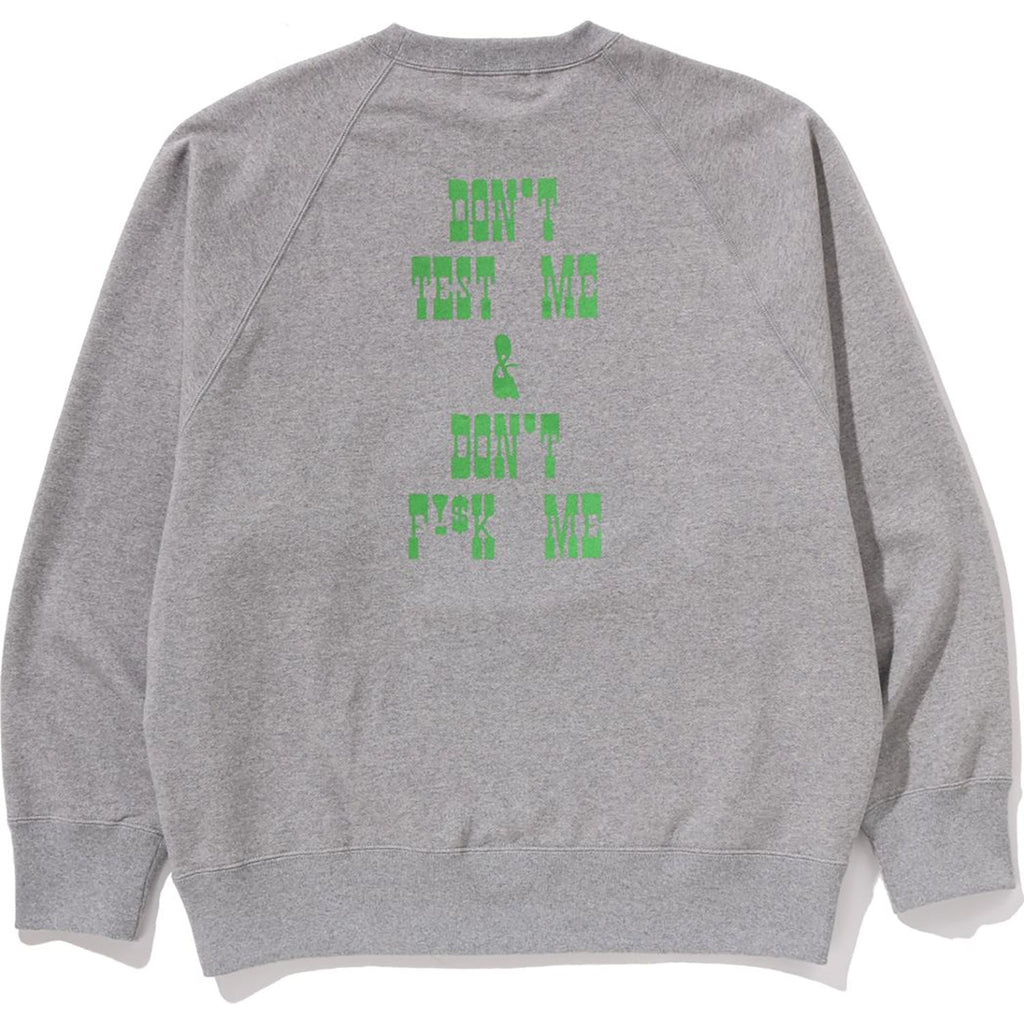 BAPE MILO BORG RELAXED FIT CREWNECK SWEATSHIRT MENS