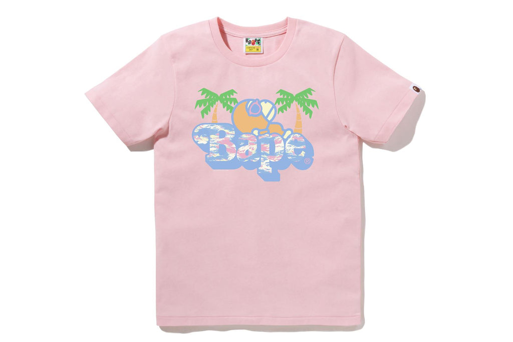 BAPE PALM TREE PATTERN MILO ON TEE LADIES