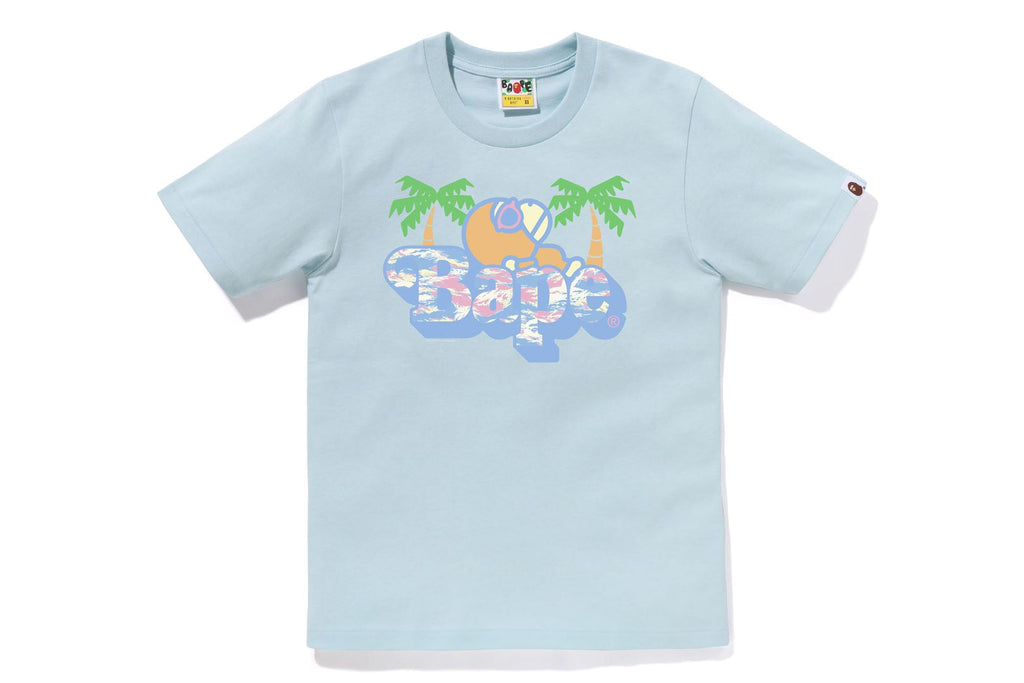 BAPE PALM TREE PATTERN MILO ON TEE LADIES