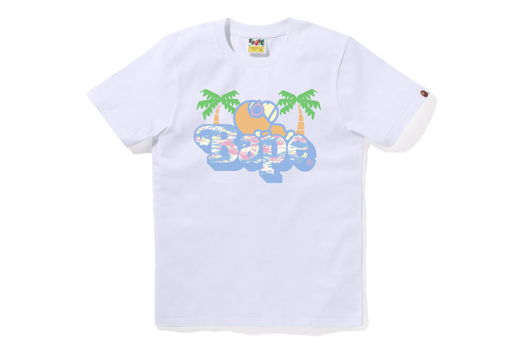 BAPE PALM TREE PATTERN MILO ON TEE LADIES