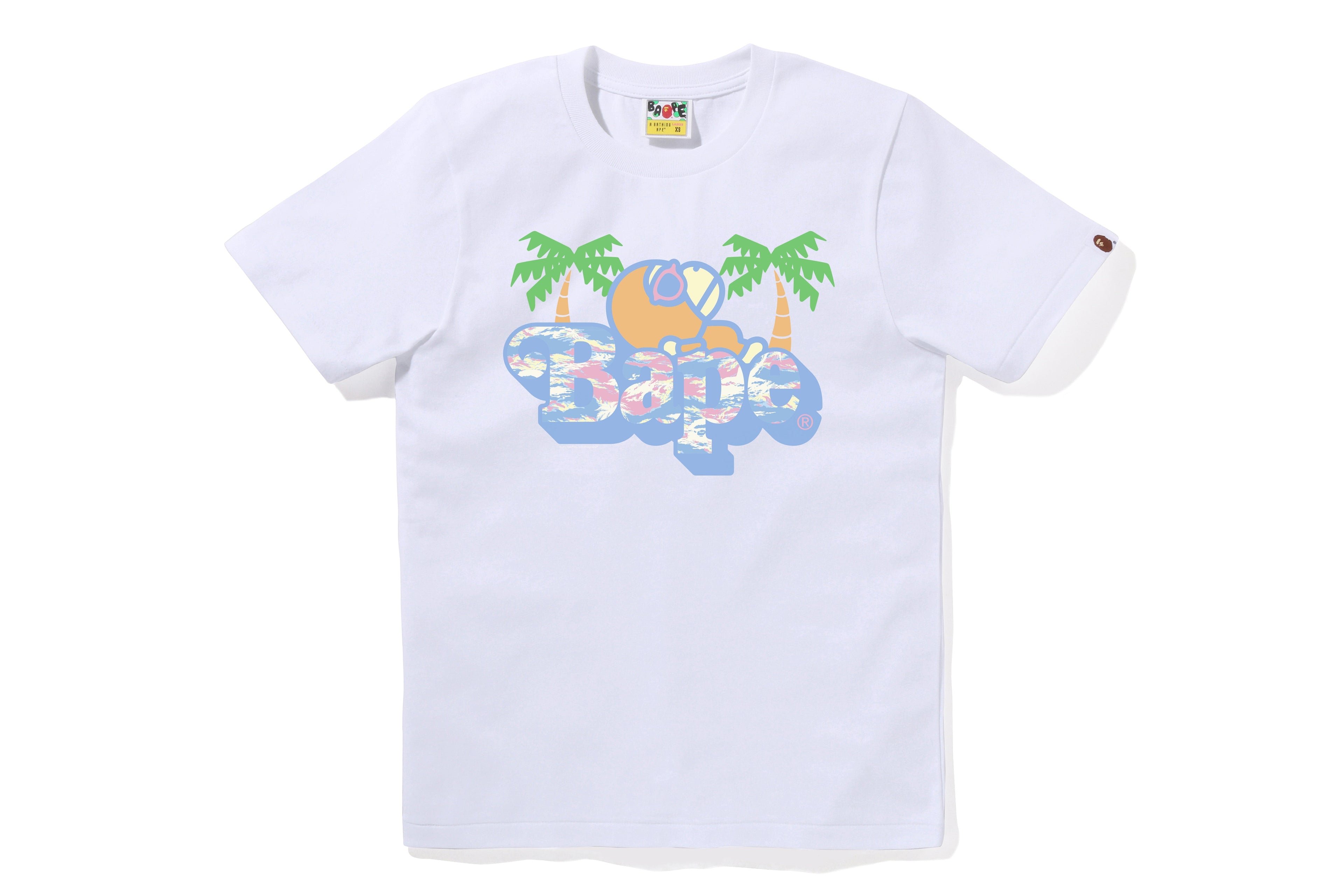 BAPE PALM TREE PATTERN MILO ON TEE LADIES