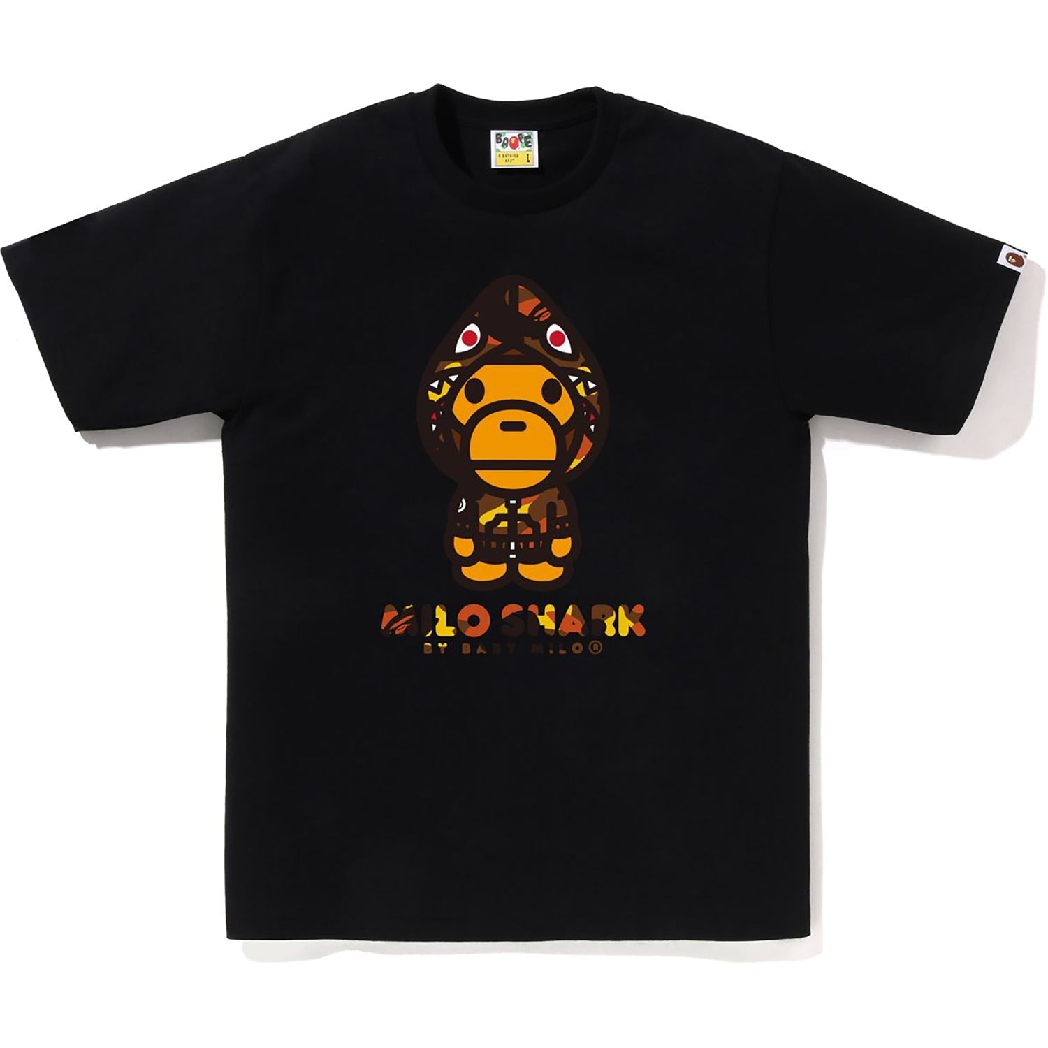 BAPE 1ST CAMO MILO SHARK FZH TEE MENS