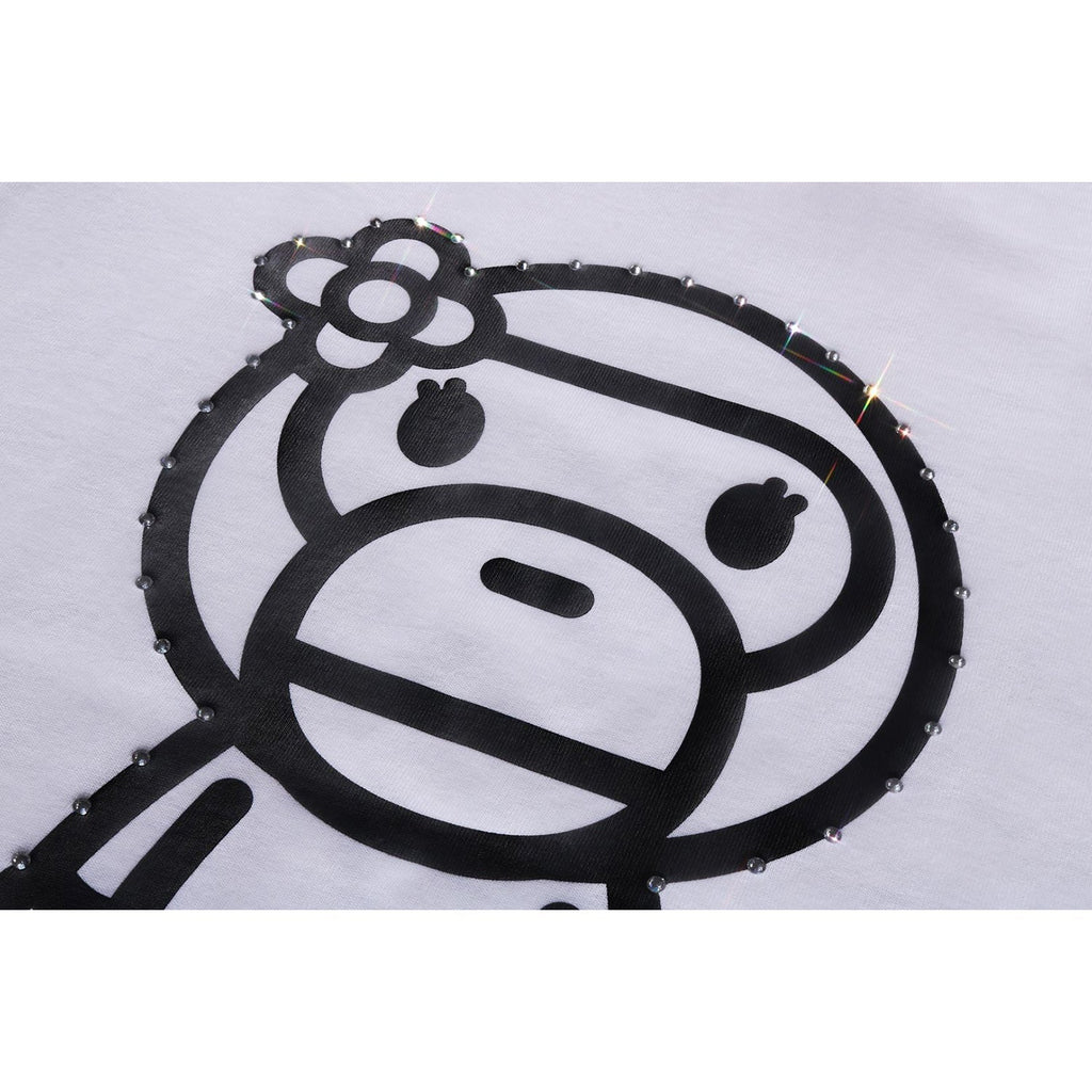 BAPE CRYSTAL STONE BIG BABY LISA TEE LADIES