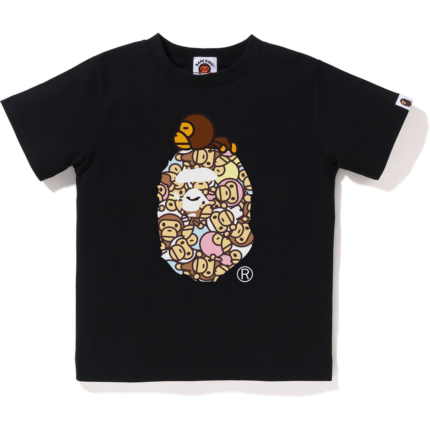 BAPE ALL BABY MILO MULTI MILO ON BIG APE TEE KIDS