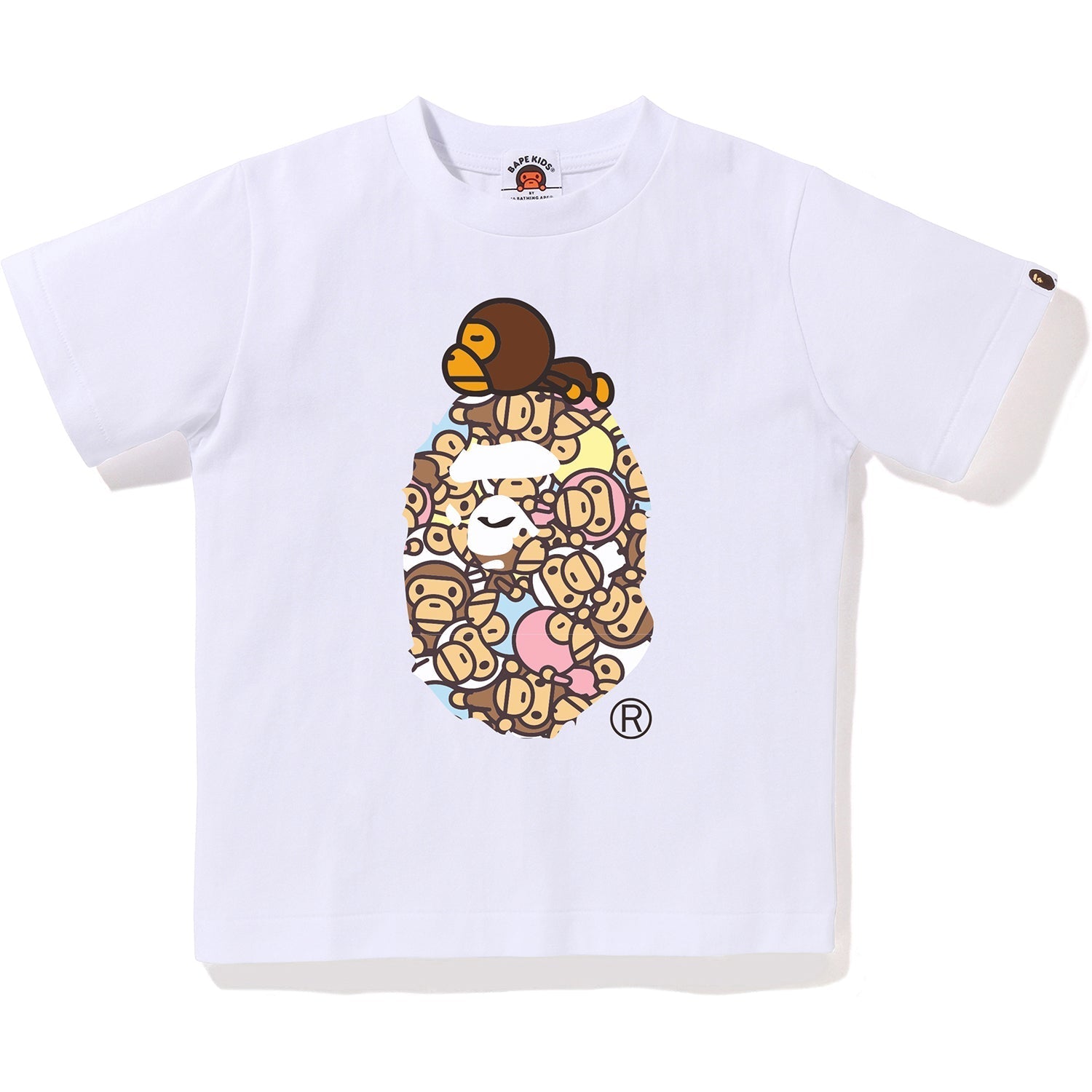 BAPE ALL BABY MILO MULTI MILO ON BIG APE TEE KIDS