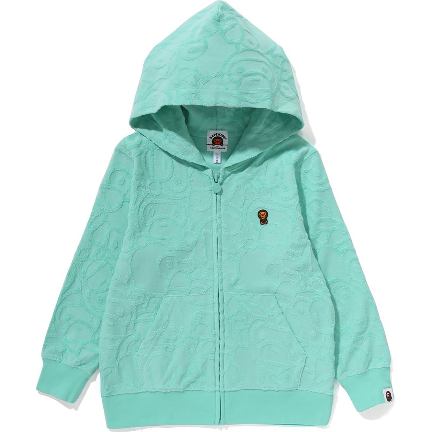 BAPE ALL BABY MILO PILE ZIP HOODIE KIDS