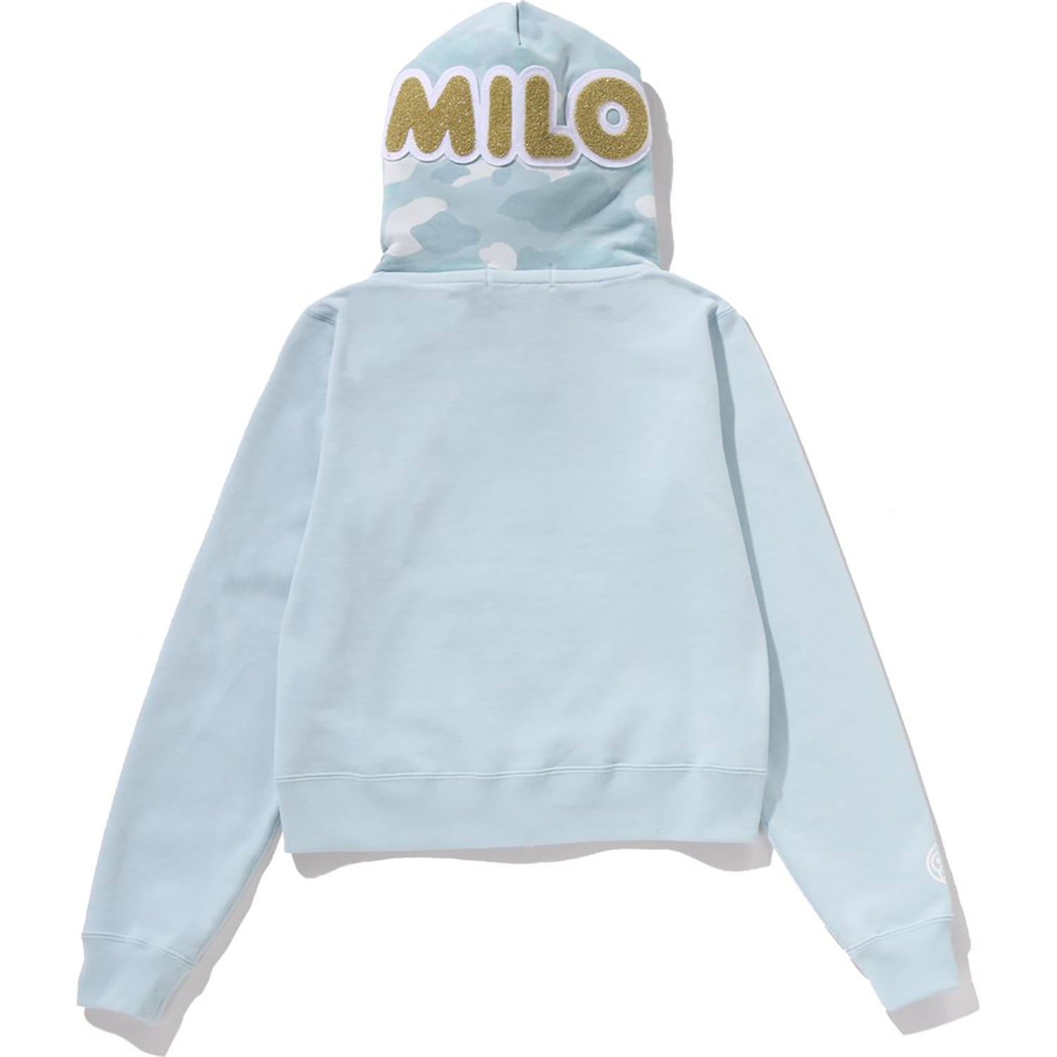 BAPE MILO SHARK CROPPED FULL ZIP DOUBLE HOODIE LADIES
