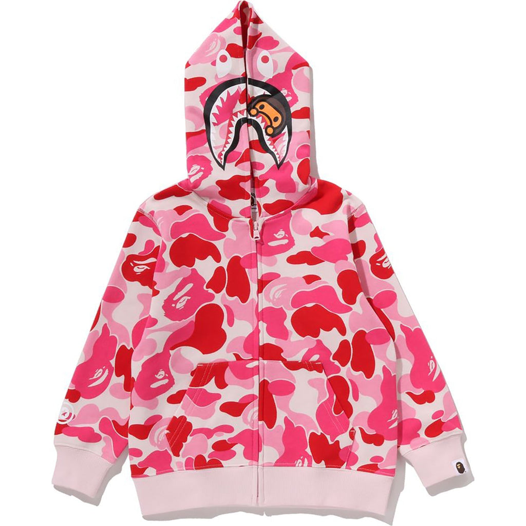 BAPE ABC CAMO MILO SHARK ZIP HOODIE KIDS