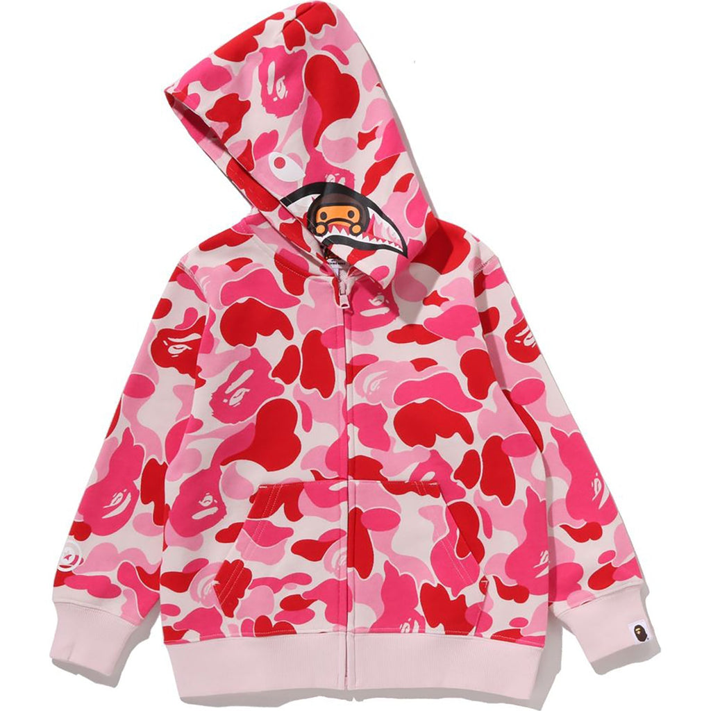 BAPE ABC CAMO MILO SHARK ZIP HOODIE KIDS