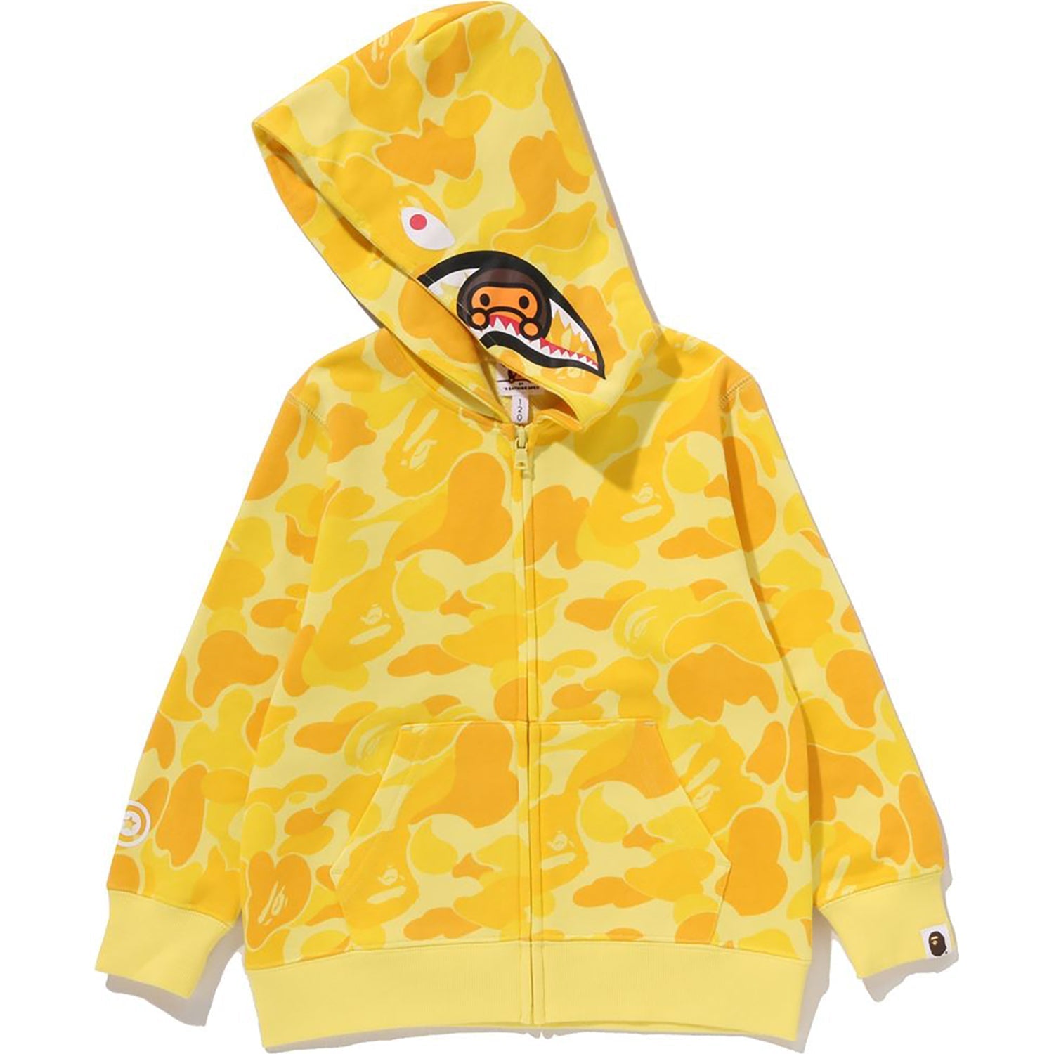 BAPE ABC CAMO MILO SHARK ZIP HOODIE KIDS