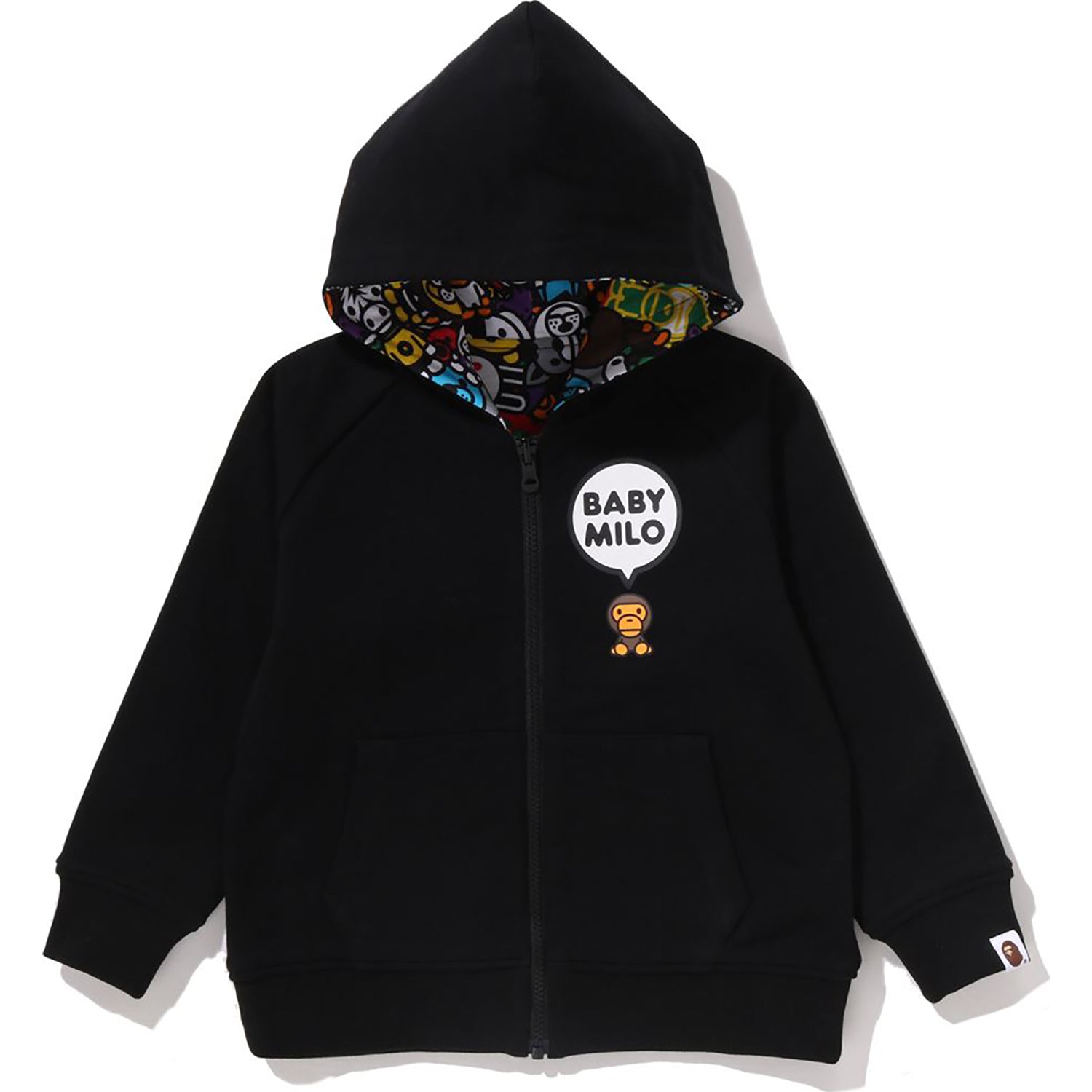 BAPE BABY MILO PATTERN REVERSIBLE ZIP HOODIE KIDS