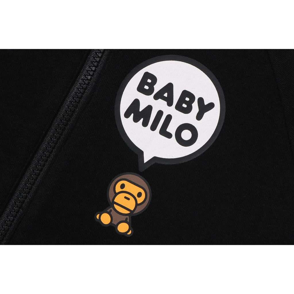 BAPE BABY MILO PATTERN REVERSIBLE ZIP HOODIE KIDS