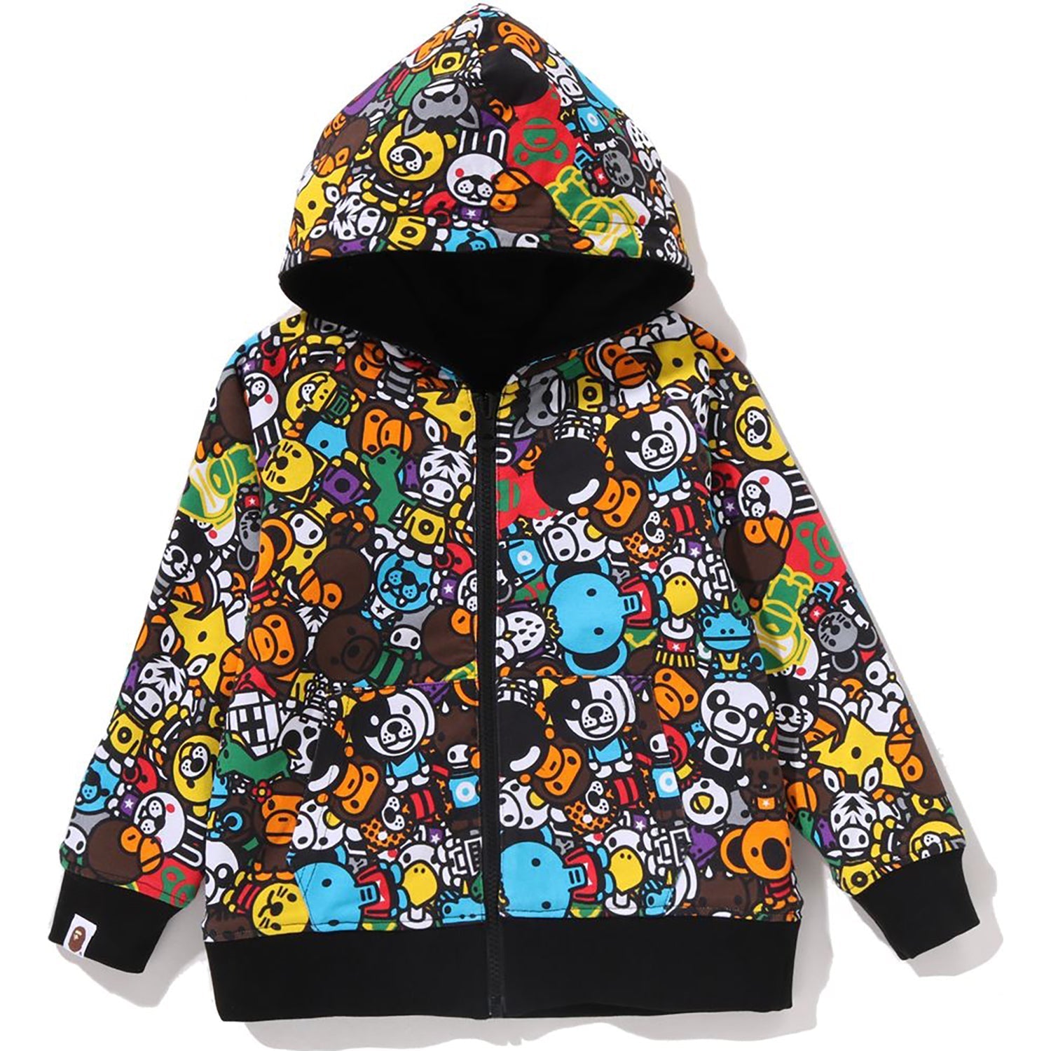 BAPE BABY MILO PATTERN REVERSIBLE ZIP HOODIE KIDS