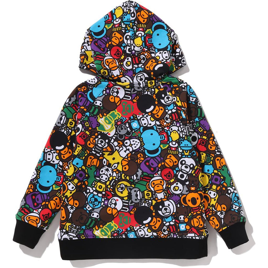 BAPE BABY MILO PATTERN REVERSIBLE ZIP HOODIE KIDS