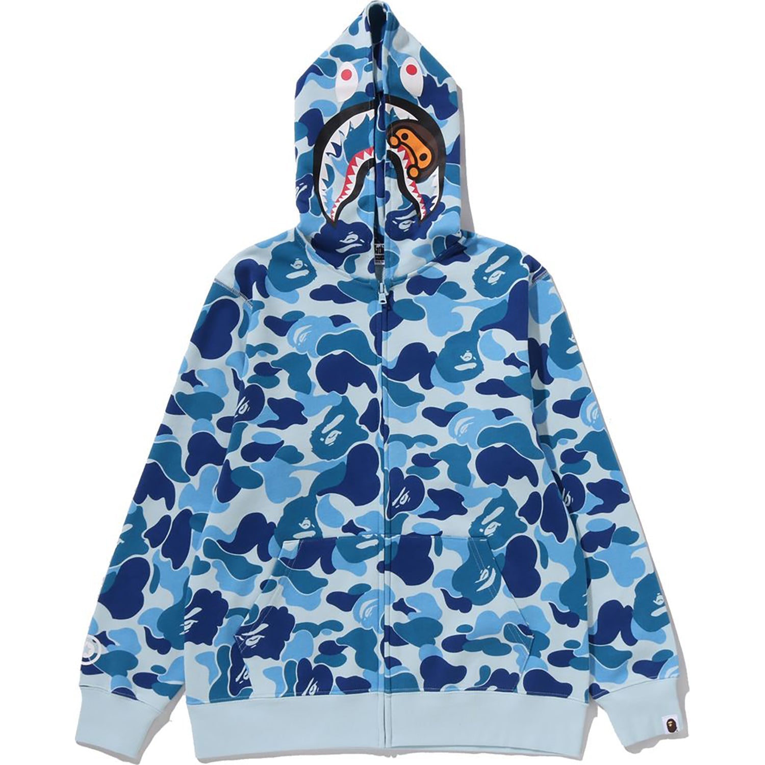 BAPE ABC CAMO MILO SHARK ZIP HOODIE JR KIDS